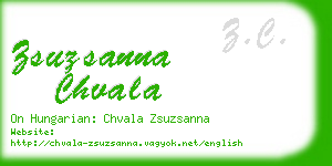 zsuzsanna chvala business card